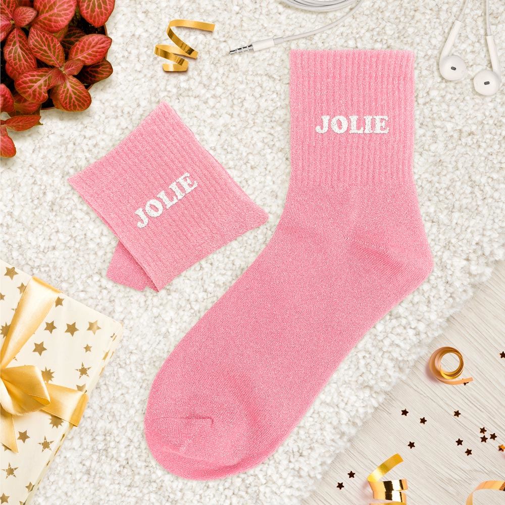 Chaussettes paillettes tuftées: JOLIE