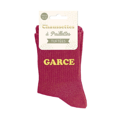 Chaussettes paillettes tuftées: GARCE