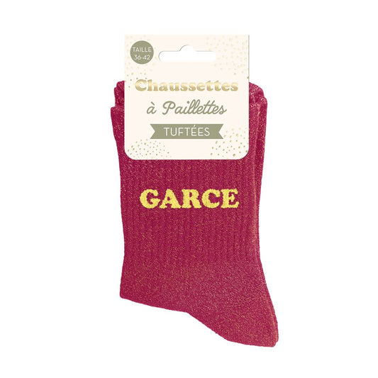 Chaussettes paillettes tuftées: GARCE