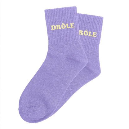 Chaussettes paillettes tuftées: DRÔLE