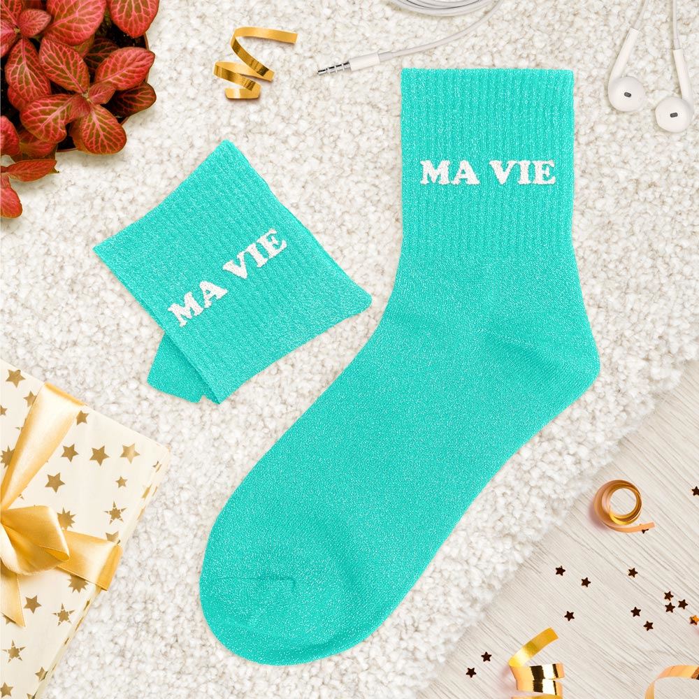Chaussettes paillettes tuftées: MA VIE