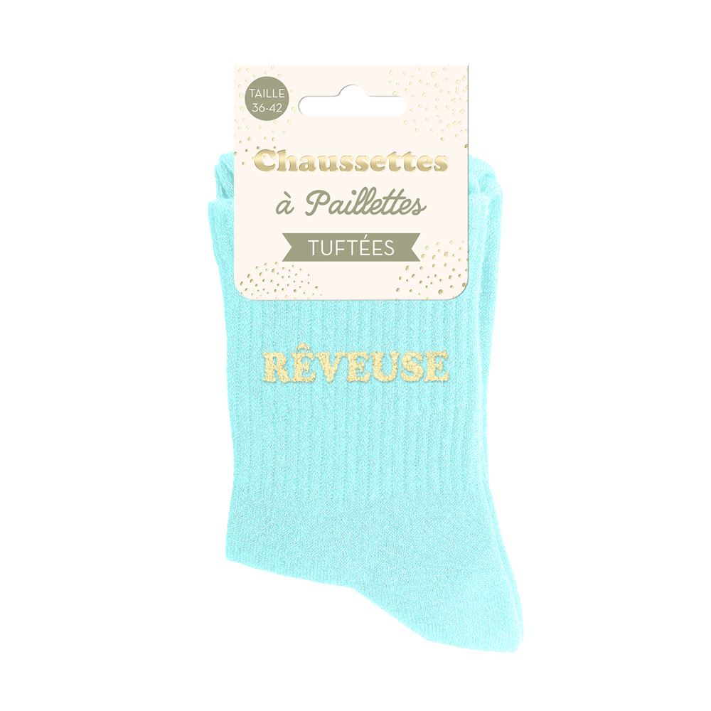 Chaussettes paillettes tuftées: RÊVEUSE