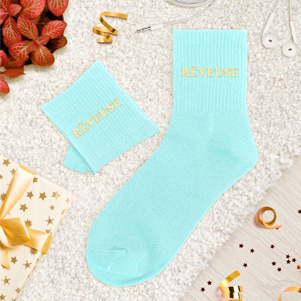 Chaussettes paillettes tuftées: RÊVEUSE