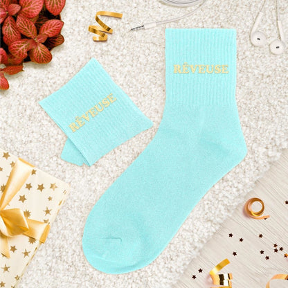 Chaussettes paillettes tuftées: RÊVEUSE