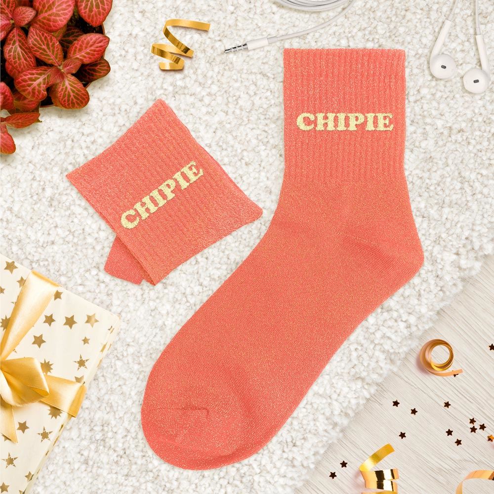 Chaussettes paillettes tuftées: CHIPIE