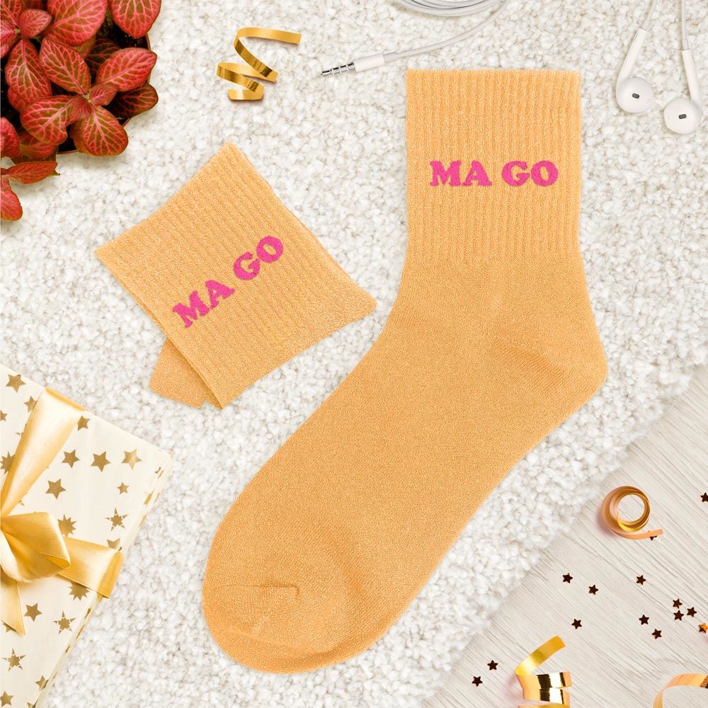 Chaussettes paillettes tuftées: MA GO