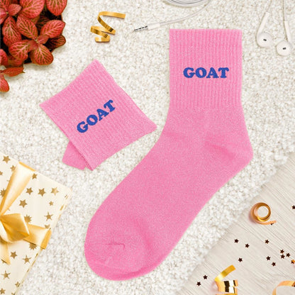 Chaussettes paillettes tuftées: GOAT