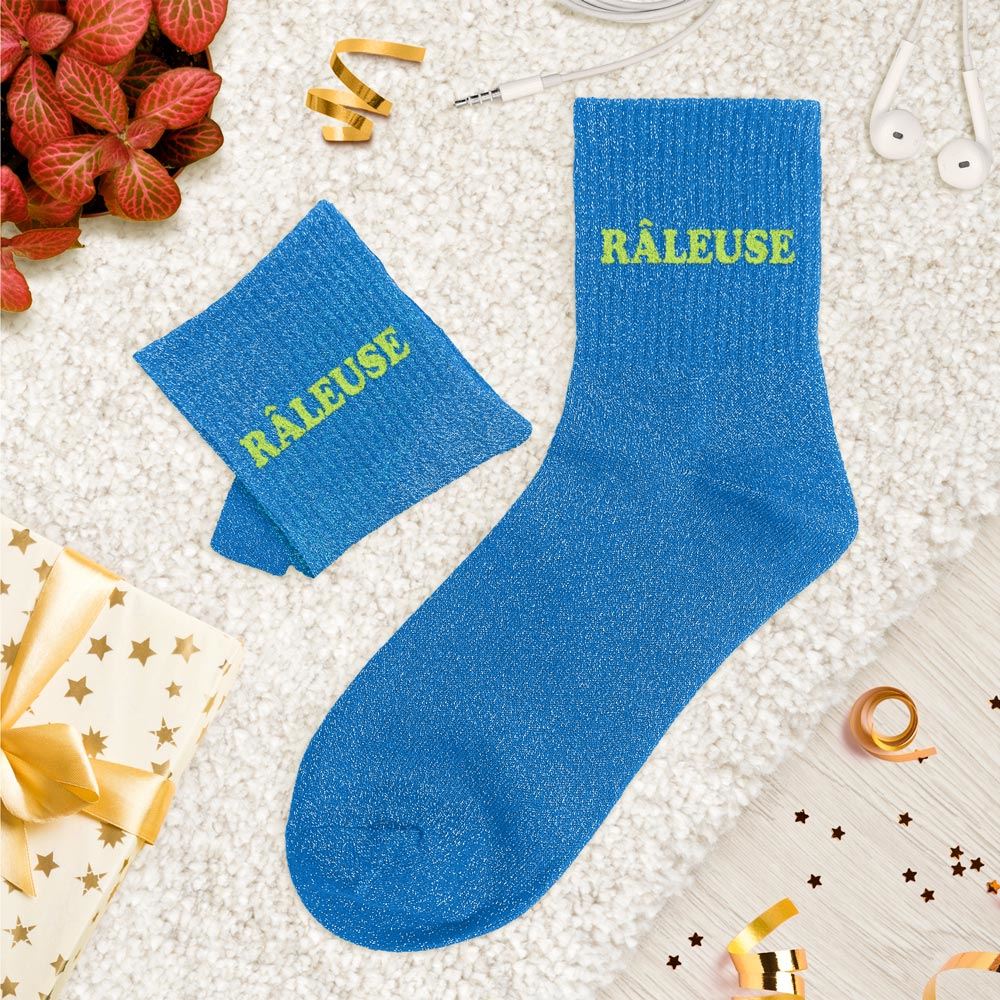 Chaussettes paillettes tuftées: RÂLEUSE