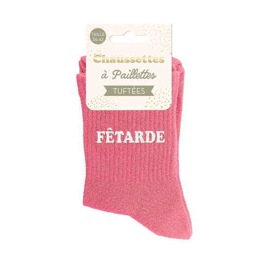 Chaussettes paillettes tuftées: FÊTARDE