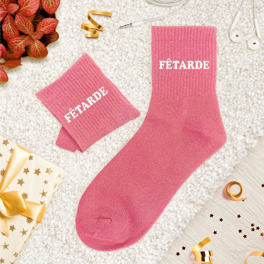 Chaussettes paillettes tuftées: FÊTARDE