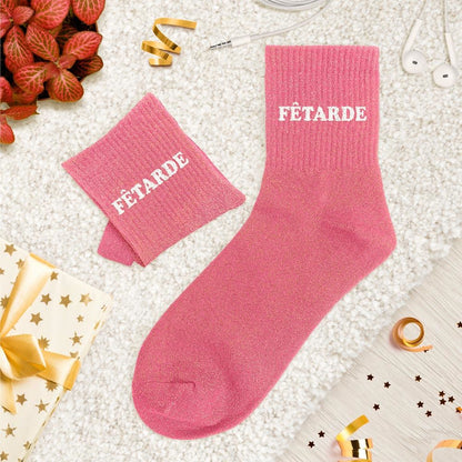 Chaussettes paillettes tuftées: FÊTARDE
