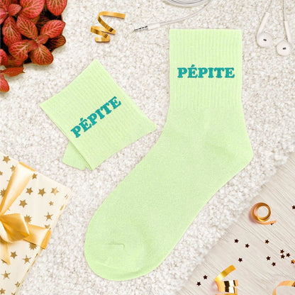 Chaussettes paillettes tuftées: PEPITE