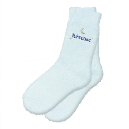 Chaussettes à paillettes pilou brodées: Rêveuse
