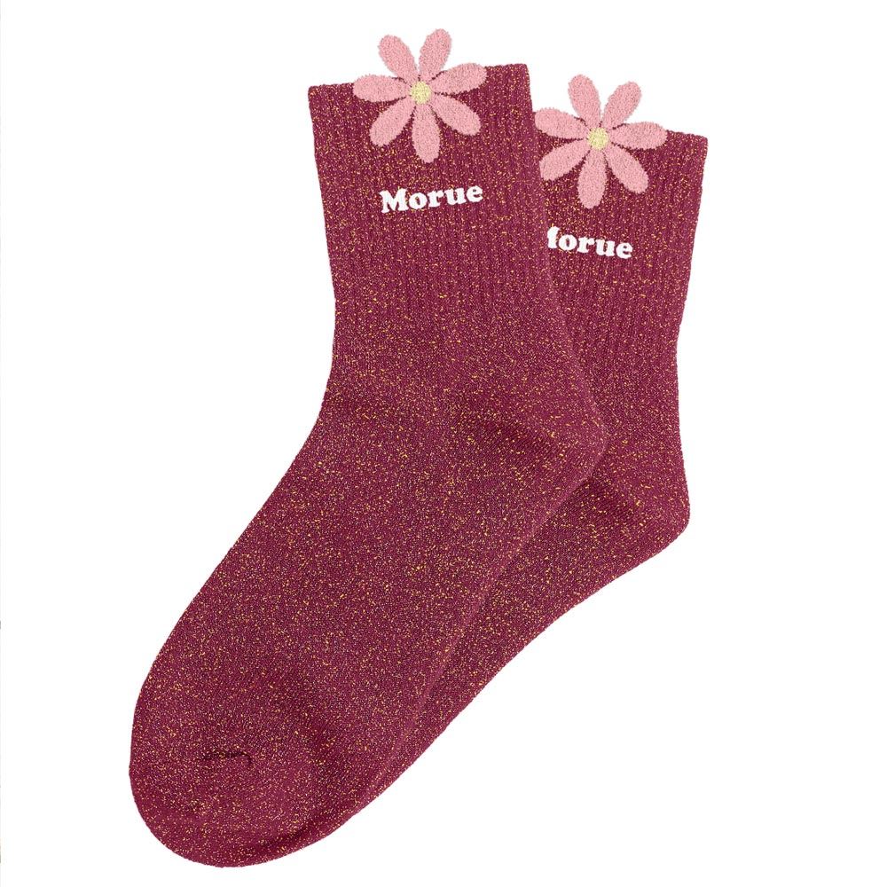 Chaussettes à paillettes pilou brodées: Morue