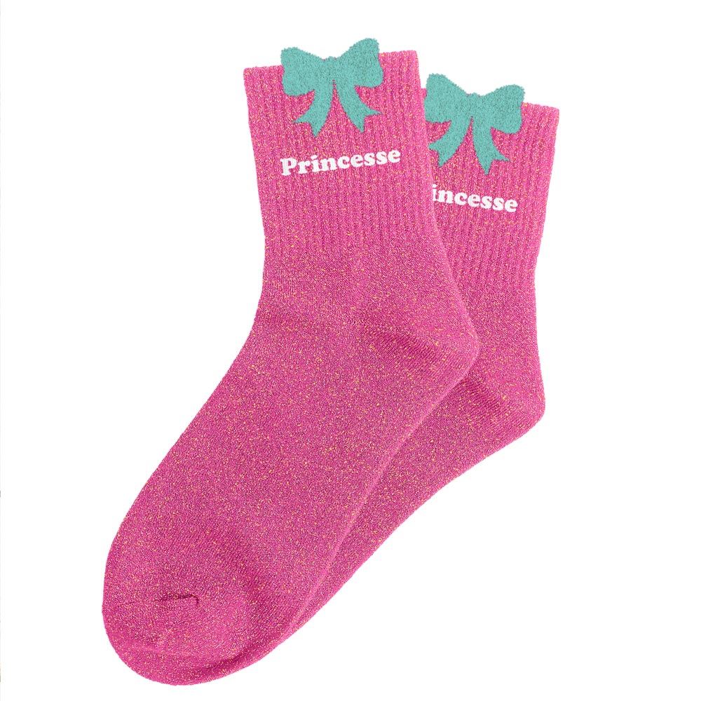 Chaussettes à paillettes pilou brodées: Princesse