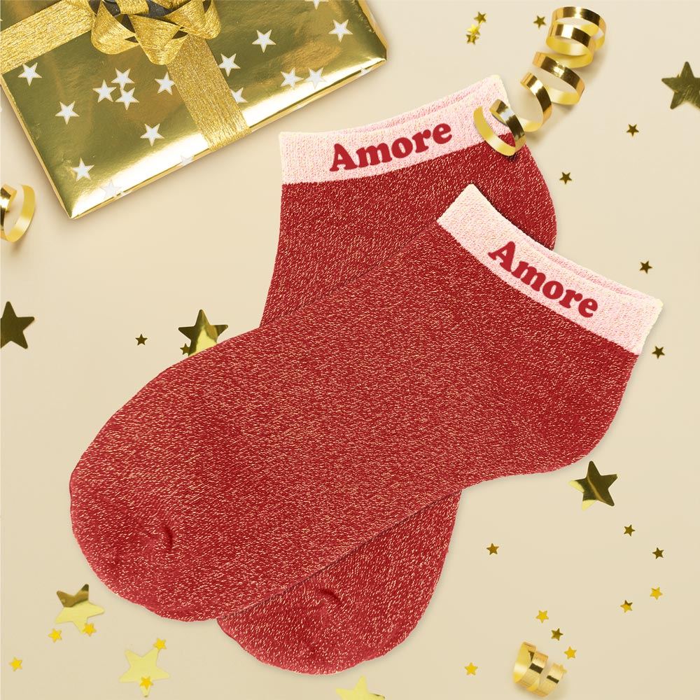 Socquettes à paillettes: Amore