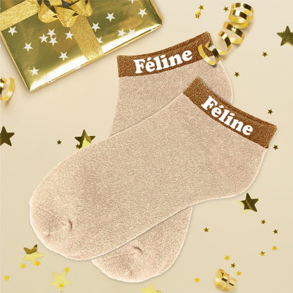 Socquettes à paillettes: Féline