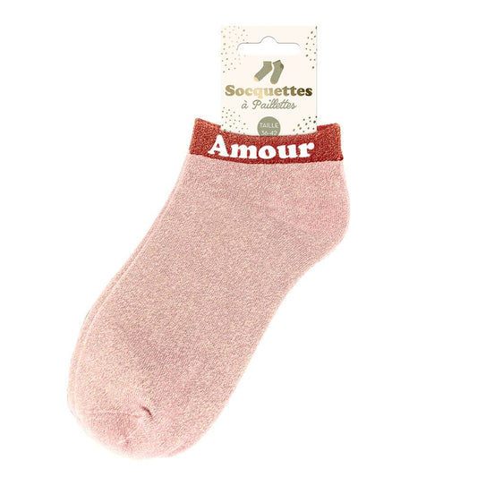Socquettes à paillettes: Amour