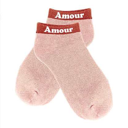 Socquettes à paillettes: Amour
