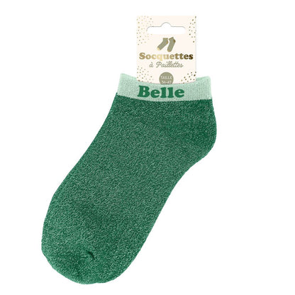 Socquettes à paillettes: Belle